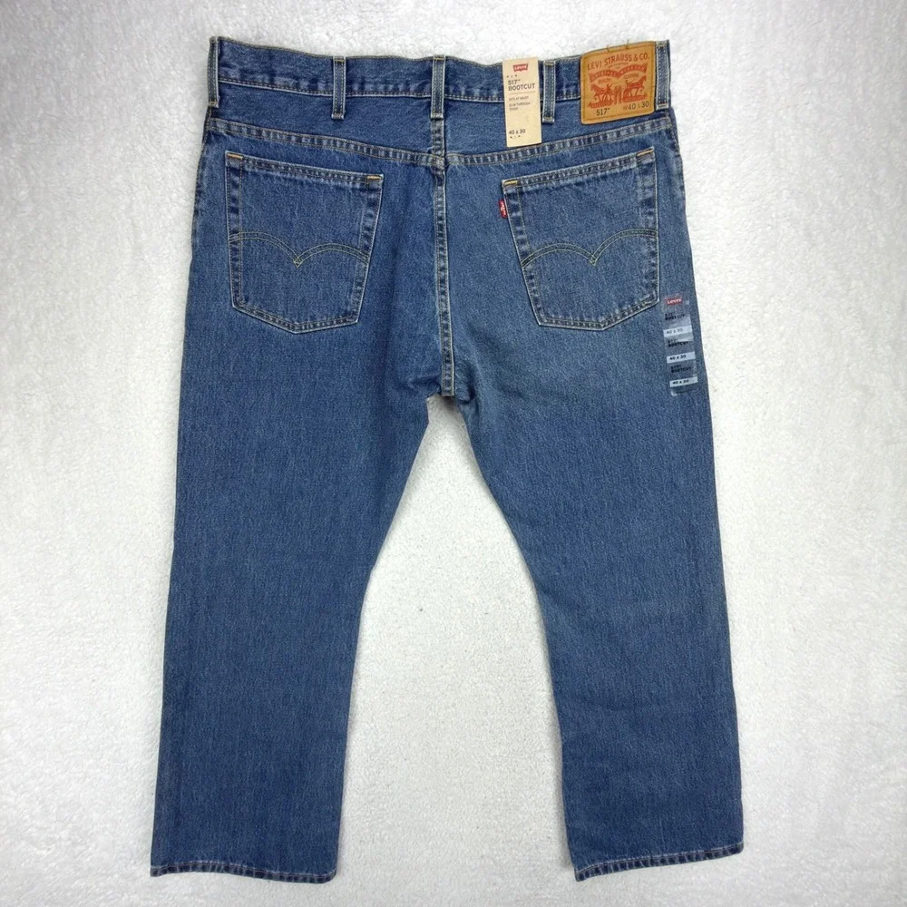 Levis 517 Boot Cut Denim Jeans Mens 40x30 Blue‎ NWT